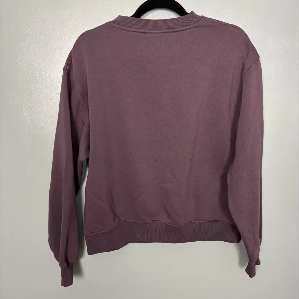 NEW BALANCE Women’s Maroon Spellout Sweatshirt Top Athletics Running XS